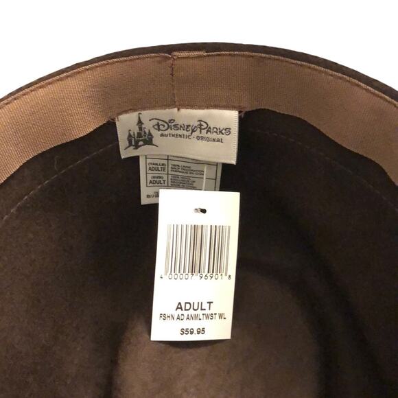 Disney Animal Kingdom Dark Brown Wool Floppy Festival boho Hat NWT - Picture 4 of 4